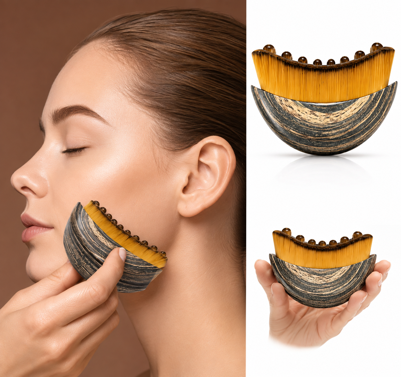 Cepillo de Drenaje Linfático Facial y Corporal